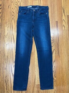 AG "The Prima" Mid-Rise Cigarette Deep Indigo Slim Jeans (27)